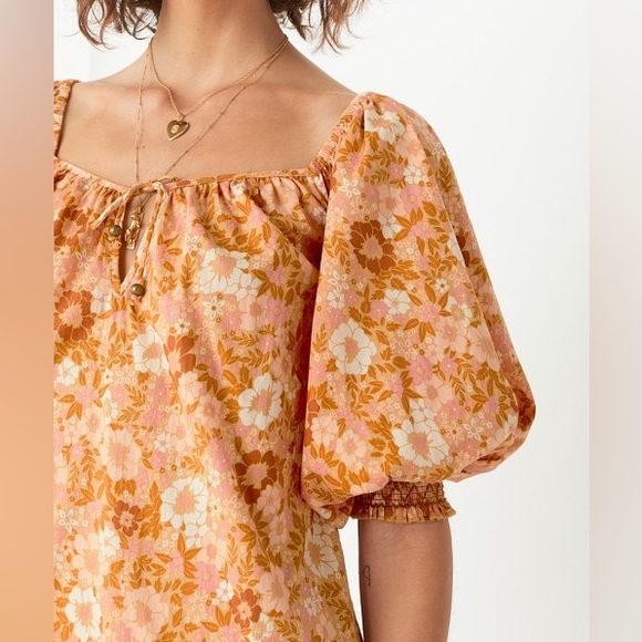 EUC Spell & the Gypsy Collective Peach Anne Tunic Mini Dress - Picture 15 of 16